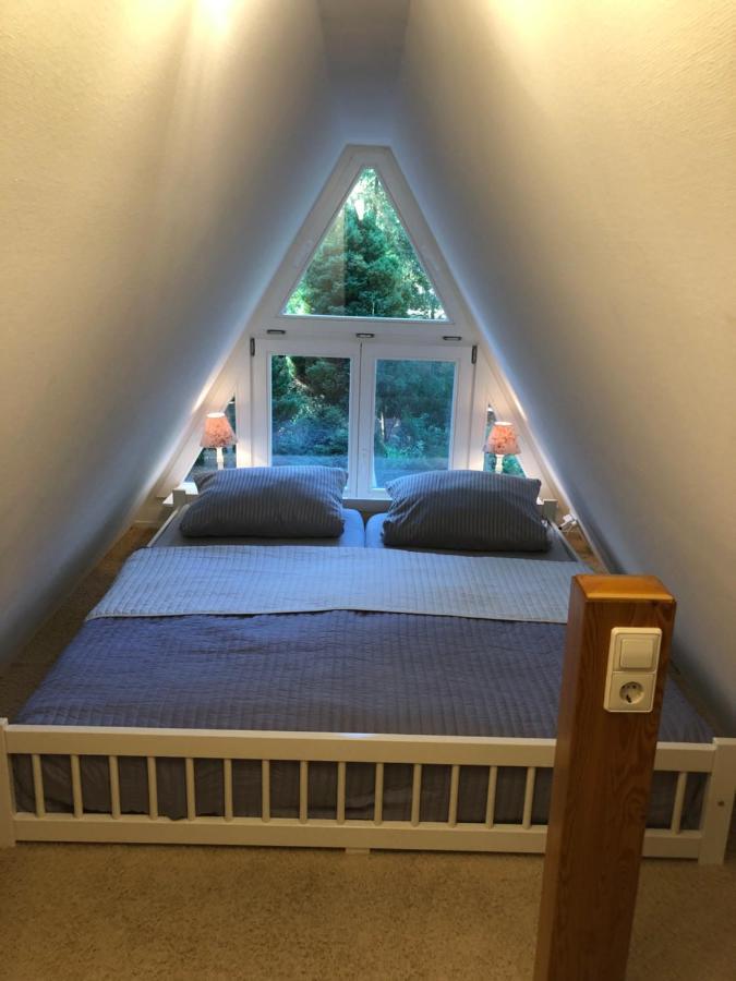 Ferienhaus Reetdach 1300Qm Privatgrundstueck Bootssteg Sauna Templin Luebbesee Uckermark Erholung Pur Seenplatte Petersdorf  外观 照片